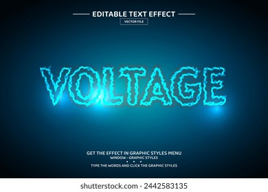 Voltage 3D editable text effect template