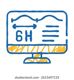 voltage control doodle icon sketch vector. voltage control sign. isolated symbol illustration