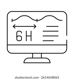 voltage control line icon vector. voltage control sign. isolated contour symbol black illustration