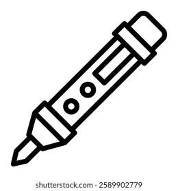 Voltage Detector Vector Line Icon Design For Personal And Commercial Use