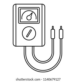 Voltage device tool icon. Outline illustration of voltage device tool vector icon for web design isolated on white background
