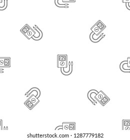 Voltage device tool icon. Outline illustration of voltage device tool vector icon for web design isolated on white background