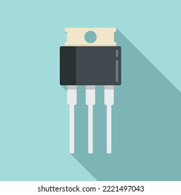 Voltage diode icon flat vector. Electric regulator. Power stabilizer