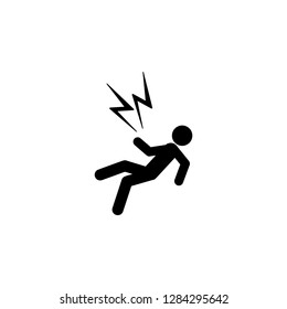 Voltage, electric shock icon. Simple glyph vector of universal set icons for UI and UX, website or mobile application