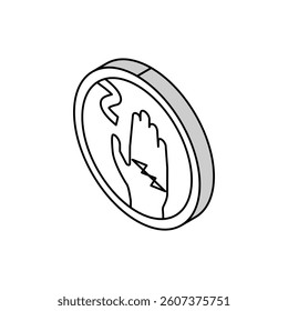 voltage electricity isometric icon vector. voltage electricity sign. isolated symbol illustration