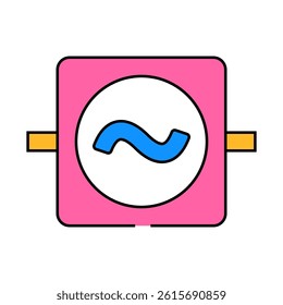 voltage electricity line icon vector. voltage electricity sign. isolated symbol illustration