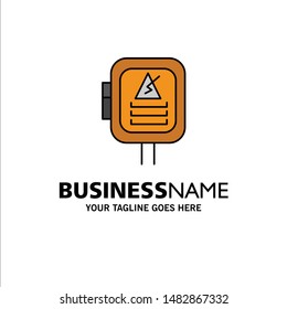 Voltage, Energy, Power, Transformer Business Logo Template. Flat Color