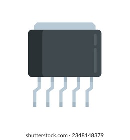 Voltage generator icon flat vector. Electric regulator. Power stabilizer isolated