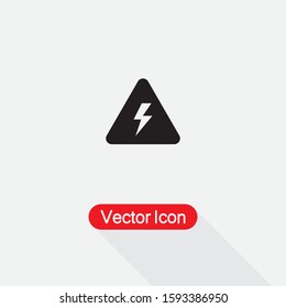 Voltage Icon, Caution Voltage Icon Vector Illustration Eps10