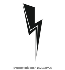 Voltage lightning bolt icon. Simple illustration of voltage lightning bolt vector icon for web design isolated on white background