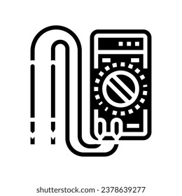 voltage measurement electronics glyph icon vector. voltage measurement electronics sign. isolated symbol illustration