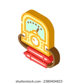 voltage measurement electronics isometric icon vector. voltage measurement electronics sign. isolated symbol illustration