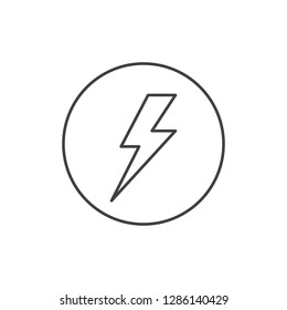 voltage outline flat icon vector design illustration.