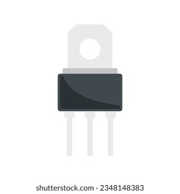 Vector plano del icono del fototransistor de voltaje. Regulador eléctrico. Estabilizador de energía aislado