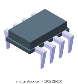 Voltage regulator circuit icon. Isometric of voltage regulator circuit vector icon for web design isolated on white background
