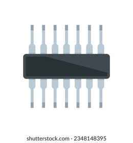 Voltage regulator component icon flat vector. Electric stabilizer. Power transformer isolated
