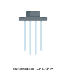 Voltage regulator icon flat vector. Electric stabilizer. Power transformer isolated