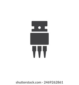 Icono de Vector del regulador de voltaje. signo plano lleno para concepto móvil y Diseño web. Icono de glifo del regulador de voltaje. Símbolo, ilustración del logotipo. Vector gráfico