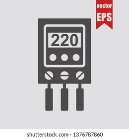 Voltage relay icon.Vector illustration.