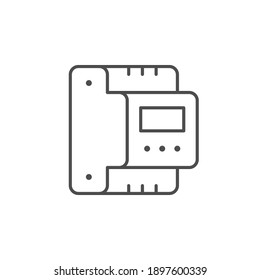 Icono de contorno de línea de relé de voltaje