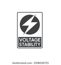 voltage stability signage, vector art.