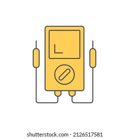 Voltage tester electric meter icon