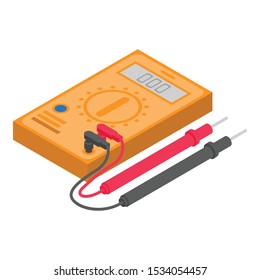 Voltage tester icon. Isometric of voltage tester vector icon for web design isolated on white background