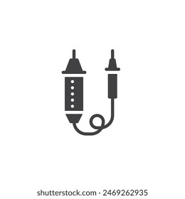 Voltage tester tool vector icon. filled flat sign for mobile concept and web design. Voltage Tester glyph icon. Symbol, logo illustration. Vector graphics