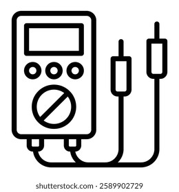 Voltage Tester Vector Line Icon Design For Personal And Commercial Use