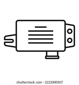 Voltage transformer icon outline vector. Electric regulator. Power stabilizer