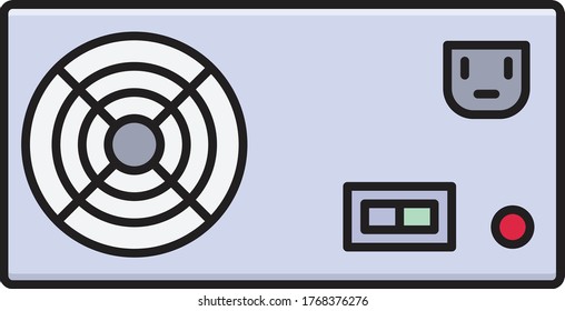 icono de color plano vectorial de voltaje 