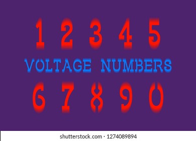 Voltage vector numbers in dynamic vibrant style.