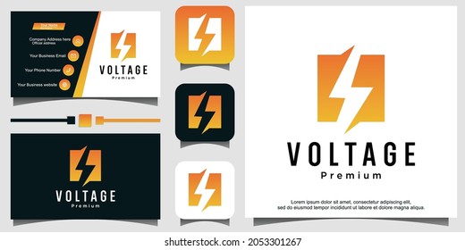 Voltage Volt Bolt Flash Logo Graphic