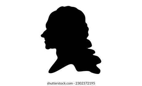 Voltaire Silhouette, hochwertiger Vektorgrafik