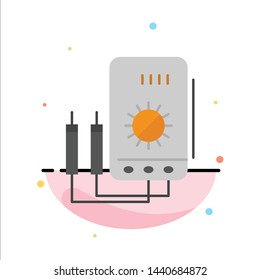 Voltmeter, Ampere, Watt, Digital, Tester Abstract Flat Color Icon Template