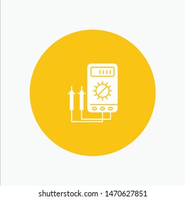 Voltmeter, Ampere, Watt, Digital, Tester. Vector Icon Template background