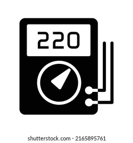 Voltímetro - vector de icono de aparatos eléctricos.