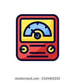 voltmeter filled line style icon. vector illustration for graphic design, website, app. EPS 10