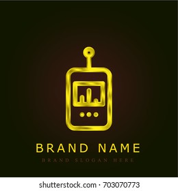 Voltmeter golden metallic logo