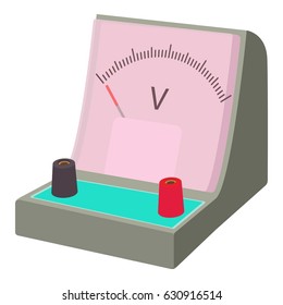 Voltmeter icon. Cartoon illustration of voltmeter vector icon for web