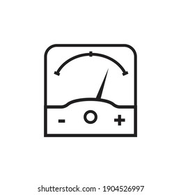 Diseño de iconos de voltímetro. ilustración vectorial