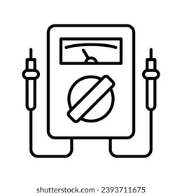 Voltmeter icon. Electronic tester. Vector Illustration.