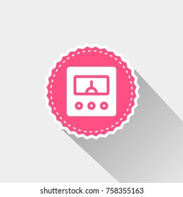 voltmeter icon with long shadow
