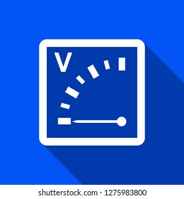 Voltmeter icon with shadow , sign design
