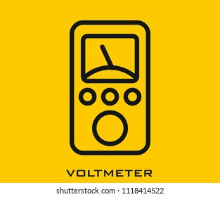 Voltmeter icon signs
