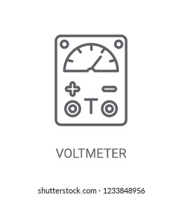 Voltmeter icon. Trendy Voltmeter logo concept on white background from Science collection. Suitable for use on web apps, mobile apps and print media.