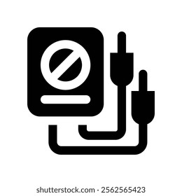 voltmeter icon. vector glyph icon for your website, mobile, presentation, and logo design.