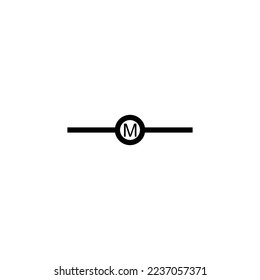 Voltmeter icon vector. voltmeter symbol, voltmeter sign