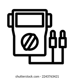 voltmeter line icon illustration vector graphic