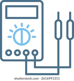 Voltmeter Line Two Colour Icon